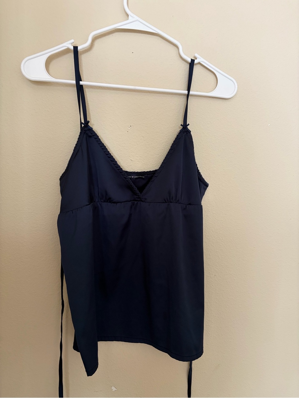 Brandy Melville Navy V-Neck Spaghetti Strap Tank